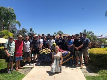 Chris' mom and crew at Celebration of Life
